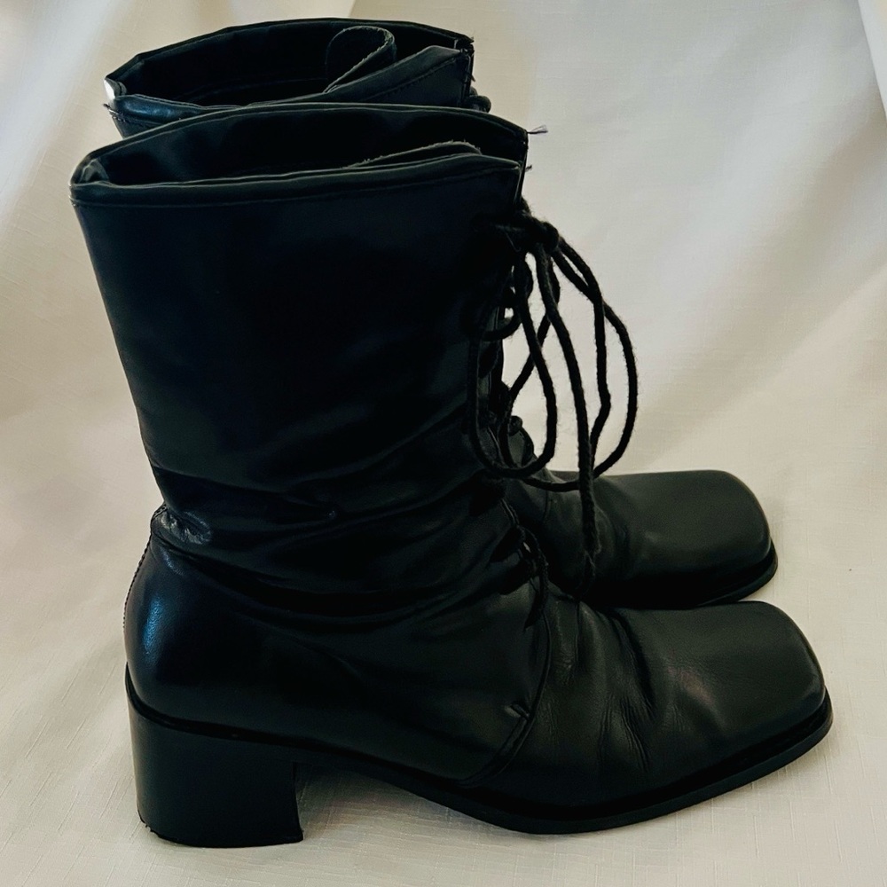 Black Leather Women's Boots / Made in Brazil - Picture 13 of 13